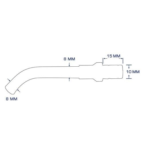 5x Barra guía de fibra óptica dental punta de vidrio para lámpara de luz de curado LED D8 8 mm - Imagen 6 de 6