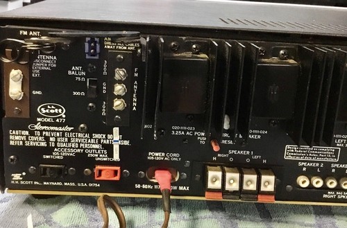 HH SCOTT 477 STEREO RECEIVER 70 WPC. Professionally Serviced. Tested. - Afbeelding 9 van 14