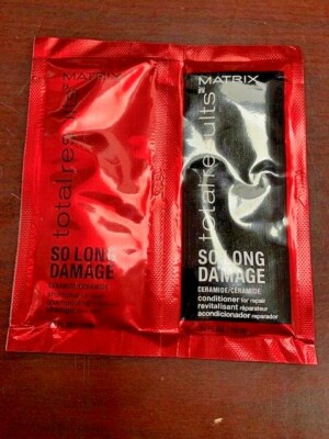 Matrix Total Results So Long Damage Shampoo & Conditioner Sample /Pack of 4/ NEW