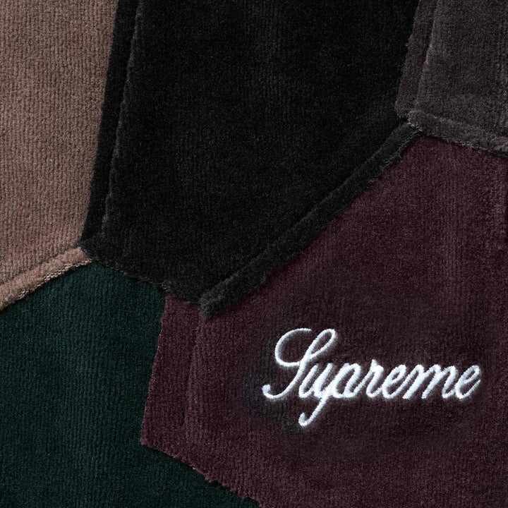 パンツ Supreme Patchwork Velour Short Dark Navy Supreme Patchwork Velour Short (SS25) - $138