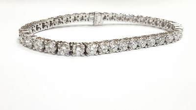 Tennisarmband 10,20 ctw D Color VS1 Reinheit Lab-created Diamant 14 Karat Weißgold