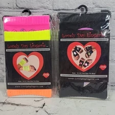 Fingerless Gloves Fashion 3packs Lot Of 2packs Neon Black Peace Sign LOVELY DAY