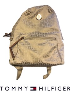 tommy hilfiger beige backpack