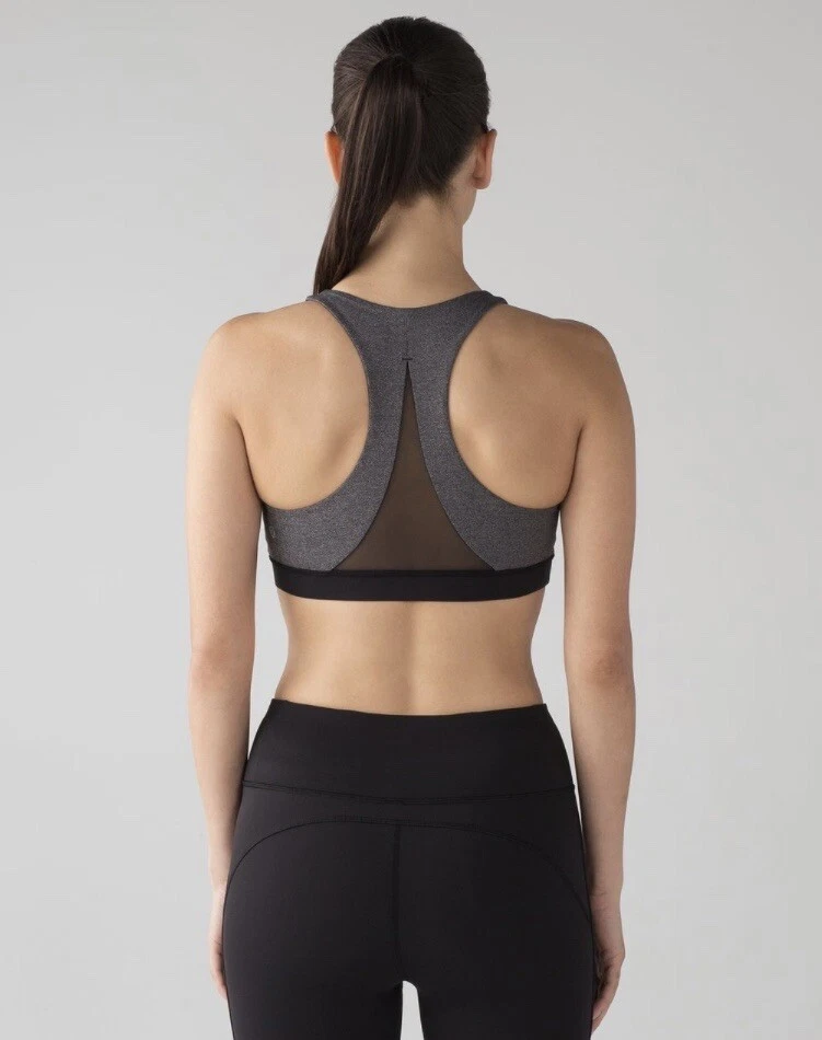 Lululemon Invigorate Bra Heathered Black / Black! Size 6