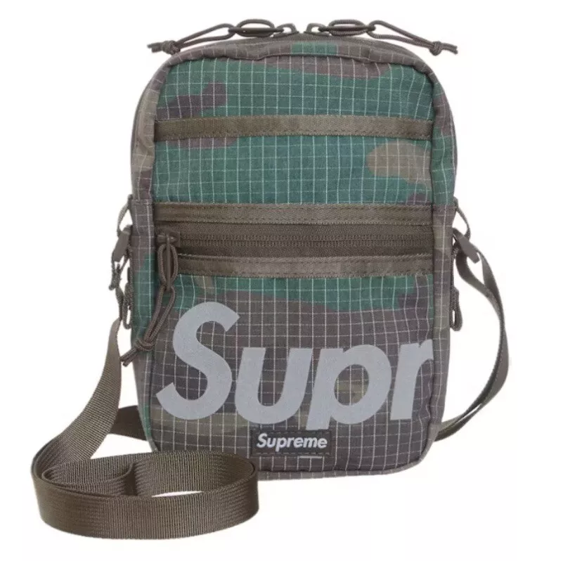 Sac latéral épaule Supreme SS24 camouflage réfléchissant bois taille unique neuf ÉPUISÉ