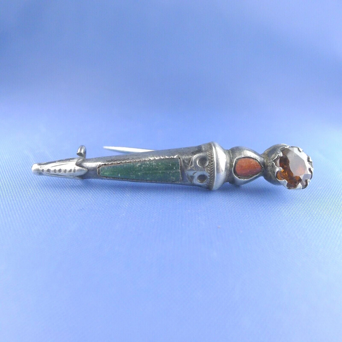 Antique Small Scottish Kilt Brooch Sterling Silver Dirk Pin eBay