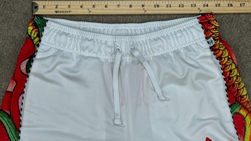 Adidas Rita Ora 3 Stripes Embroidered Asian Dragon Shorts Size Medium - Picture 8 of 12