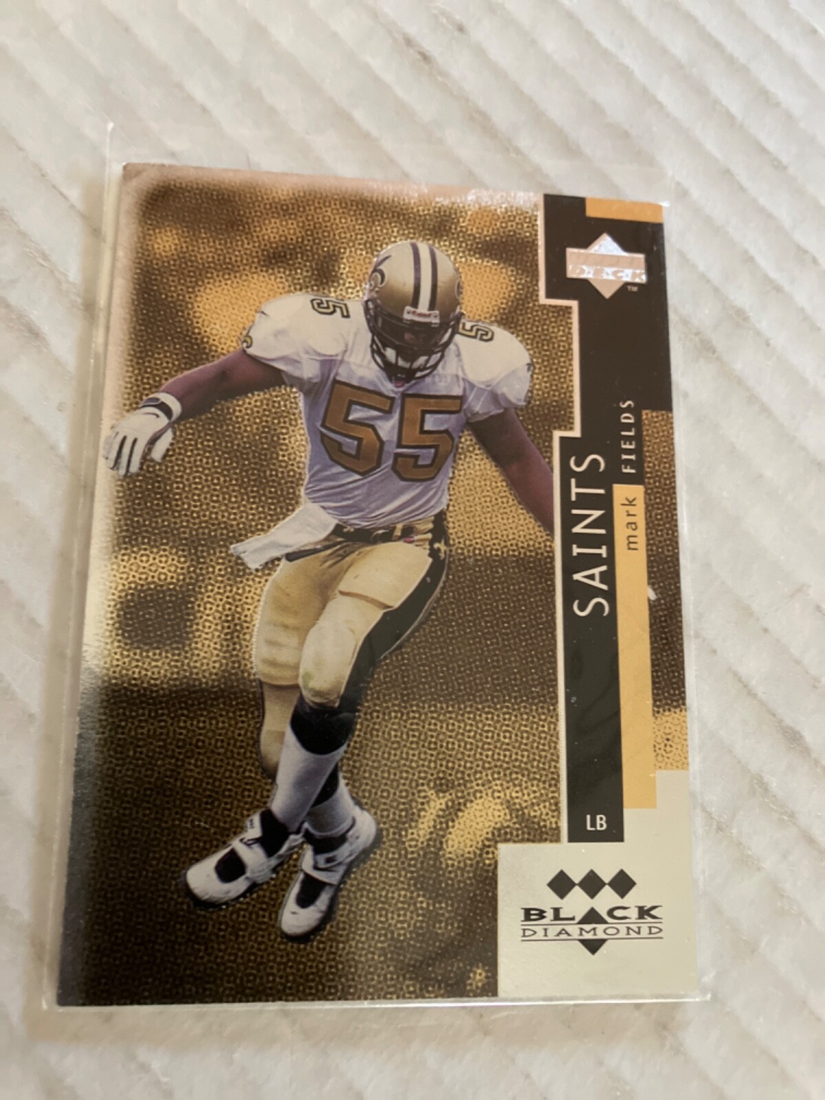 NEW ORLEANS SAINTS mark fields 1998 triple diamond UD parallel fb card see scan