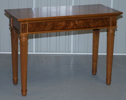 MATCHING PAIR RRP £24,000 DAVID LINLEY 1993 STAMPED BURR WALNUT CONSOLE TABLES 2 - Picture 9 of 12