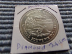 OLD LARGE TOKEN DAMOND JUBILEE MONTANA SOUVENIR DOLLAR