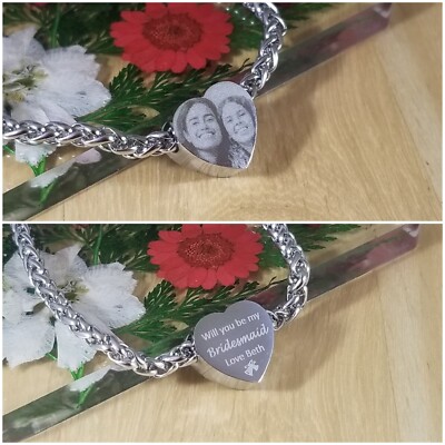 Dankeschön Geschenk Brautjungfer, Blumenmädchen, Trauzeugin, personalisierter Anhänger 