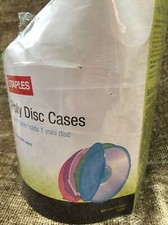 Staples Poly Disc Cases 28 Pack CD DVD 5mm Assorted Colors New Opened Box