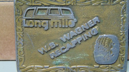DE COLECCIÓN W.B. HEBILLA DE CINTURÓN WAGNER RECAPIPPING LARGA MILLA HIT LINE EE. UU. - Imagen 3 de 6