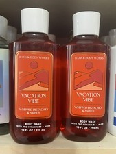 2 New VACATION VIBE WHIPPED PISTACHIO AMBER BATH BODY WORKS BODY WASH