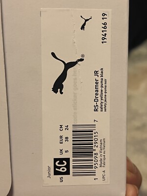 6 Youth GS 6C Puma RS-Dreamer Mid Jr. Authentic J Cole Yellow/Puma