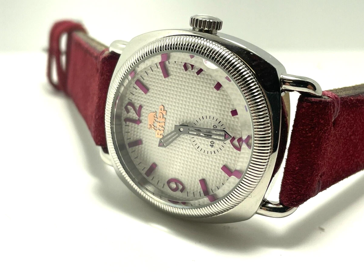 RAPP DESIGNER WATCH midsize 37mm RP2065 wtchband made in Italy genuine leather