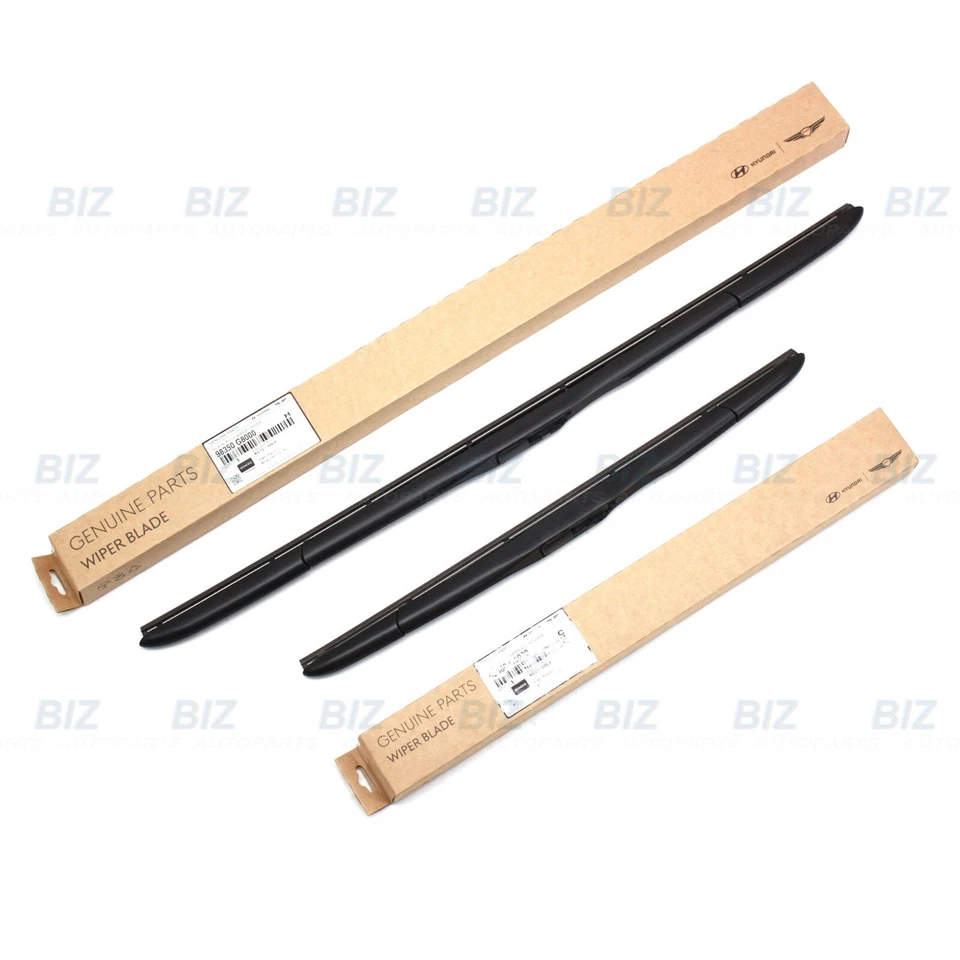 Genuine Front Wiper Blades LH & RH for 2017-2025 Genesis Hyundai Kia 98360-G8000 - Image 2 of 3
