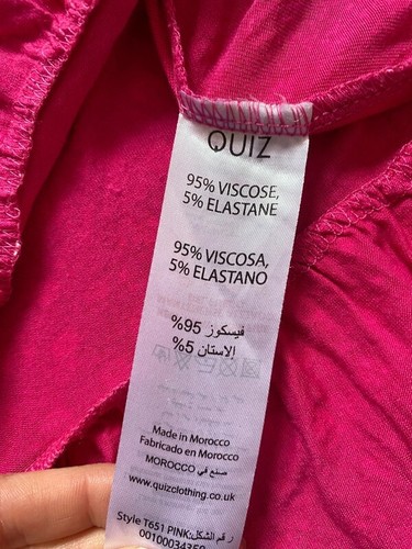 Quiz pink floral off shoulder frill / ruffle mini dress stretchy size 8 - Picture 7 of 7