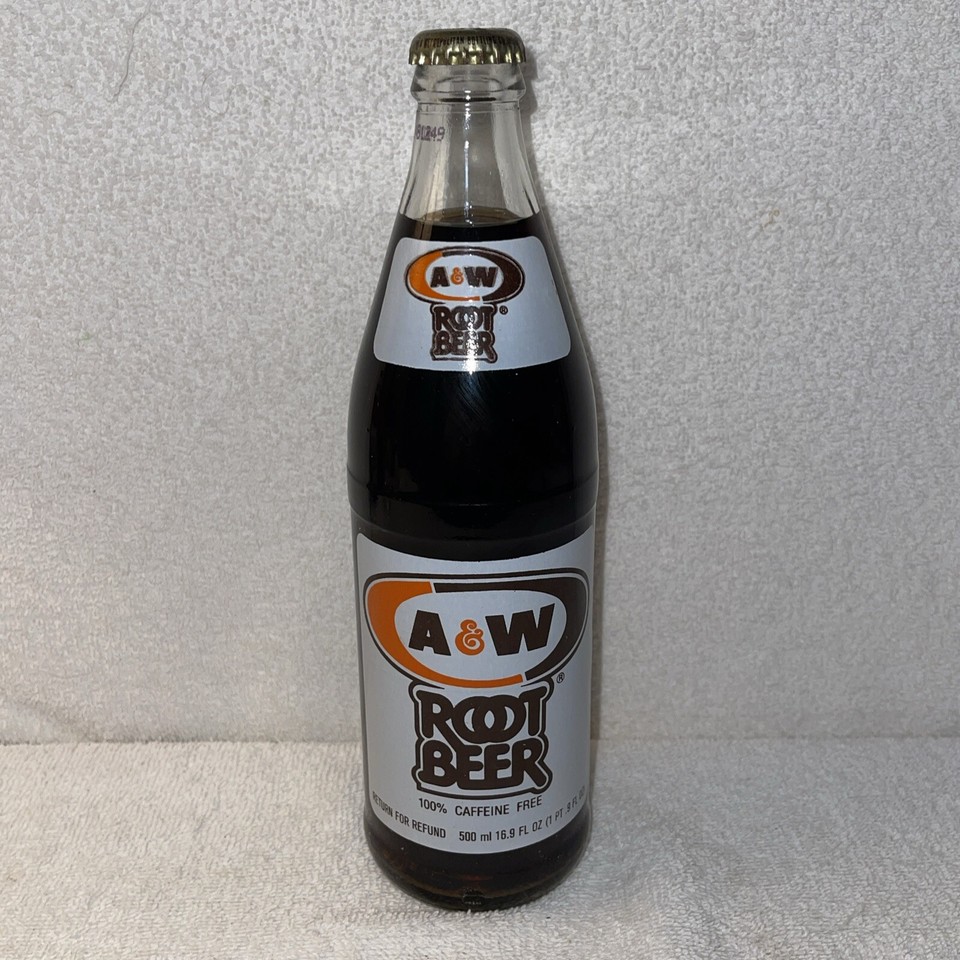 A&W ROOT BEER 16.9 OUNCE GLASS BOTTLE FULL eBay