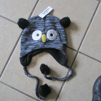 Le Montreux Paris Adult Knit Hat-Black Owl-One Size Fits Most-100% Acrylic (B 2)