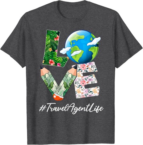 Travel Agent Love World Earth Day Save the Planet T-Shirt Hoodie - Picture 11 of 18