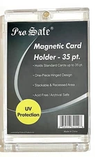 5 Magnetic Card Holders 35pt Regular Size Clear Hard UV Comic Protections