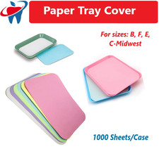 Dental Paper Tray Cover Size B / C / F White Blue Pink Green Lavender 1000/Box