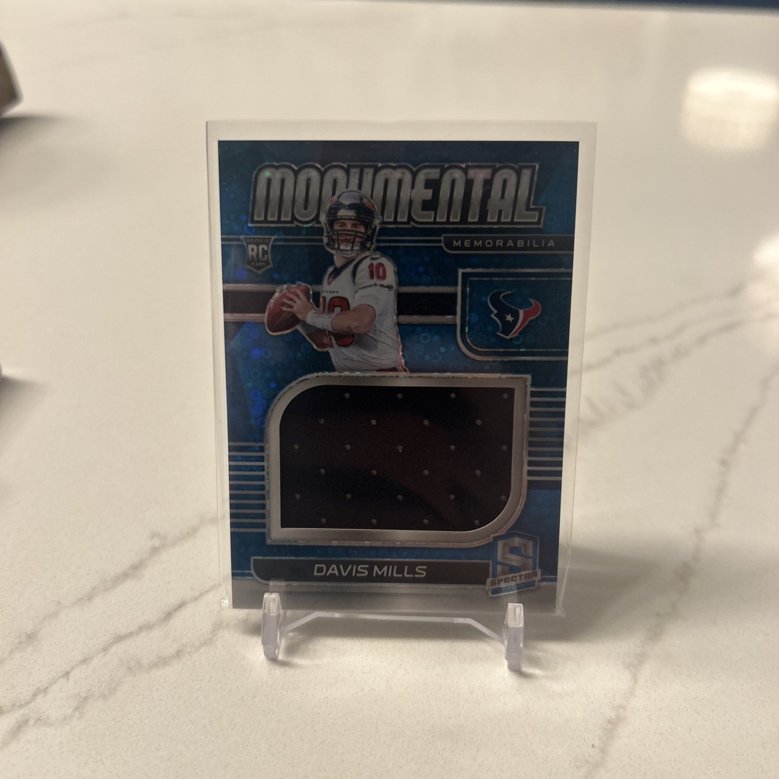 Davis Mills Panini Spectra Monumental Memorabilia #MMDM Neon Blue