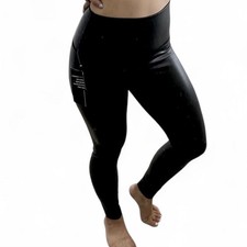 90 Degree NWT Black Pleather Leggings