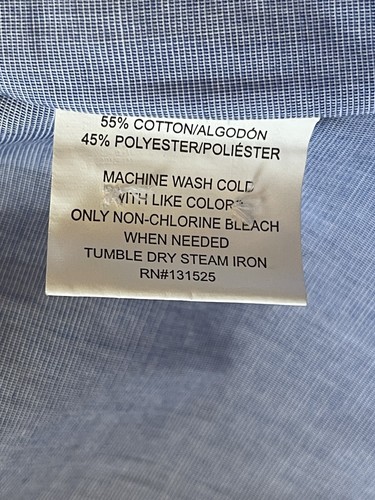 Beverly Hills Polo Club, Men's S, Blue Cotton Poly Shirt, Roll Tab Sleeves, NWT - Picture 10 of 14