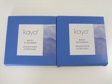 Kayo Body Scrubber Exfoliating Disc Soft Silicone Light Blue in Box Lot Of 2