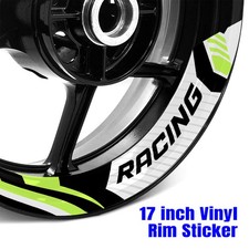 For Kawasaki Z1000 03-16 15 14 13 Wheel Inner Rim Stickers 17" Racing Green S13