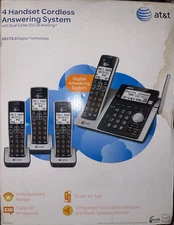 AT&T CL 83463 4 Handset Cordless Answering System W/Caller ID New in Box