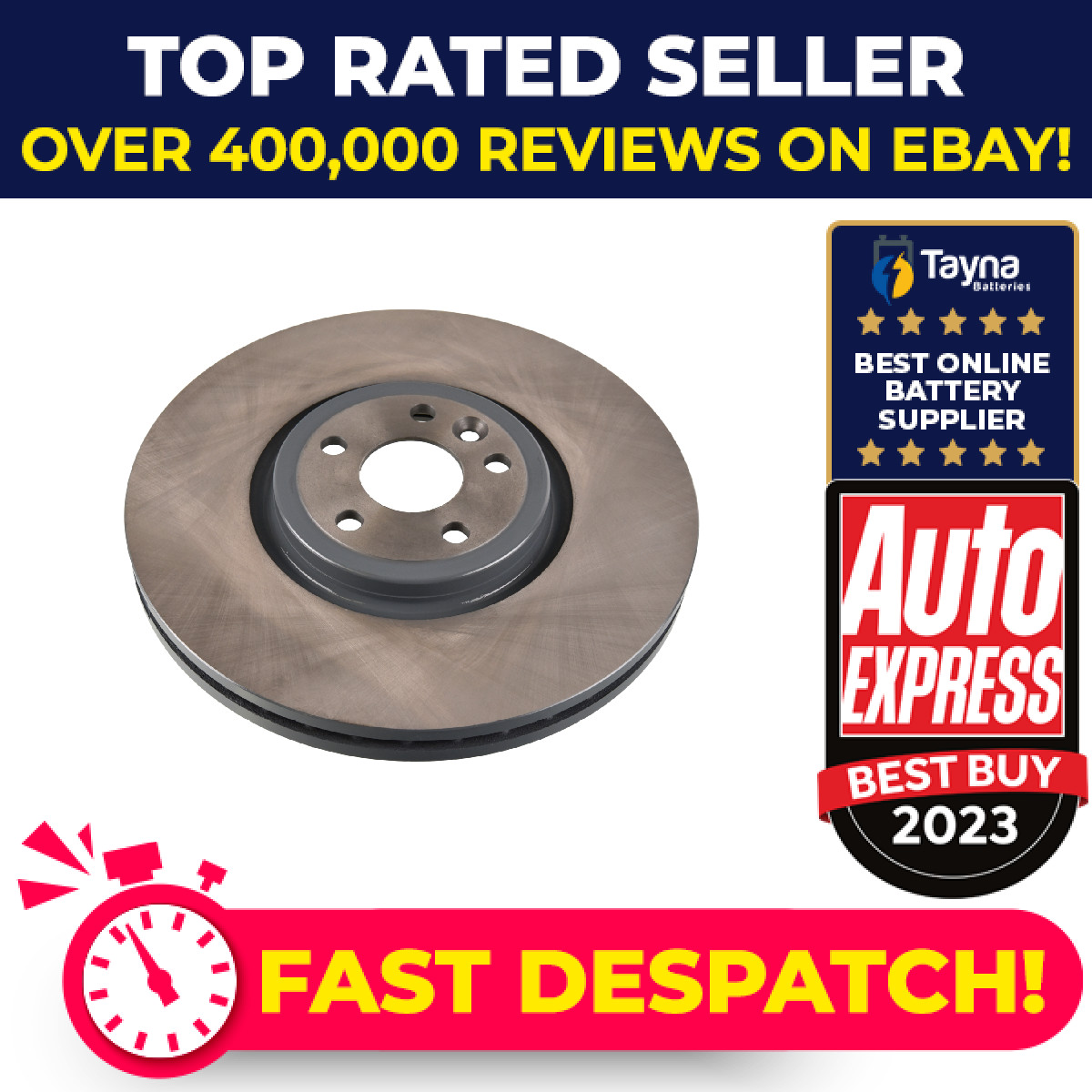 Brake Disc Single Vented fits JAGUAR F-PACE X761 2.0D Front 2015 on 350mm New