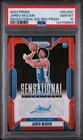 Jared McCain 2024-25 Prizm Sensational Signatures Rookie Auto Red /99 PSA 10