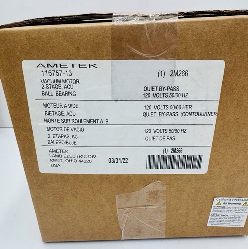 AMETEK LAMB 116757-13 Central Vac replacement Vacuum Motor 97 cfm 120V - Picture 3 of 3
