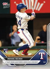 Michael Helman - 2025 MLB Topps Now Card 679 - 1st Grand Slam Rangers RC Presale