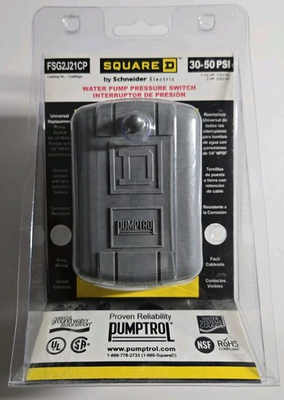 #ad SQUARE D FSG2J21CP Well Water Pump Pressure Switch Pumptrol 30 50 PSI 1 4quot; NPT $22.19