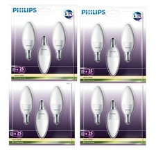Image of Philips 4W LED Candle  Light E14 SES Bulbs Soft Warm White for Homes