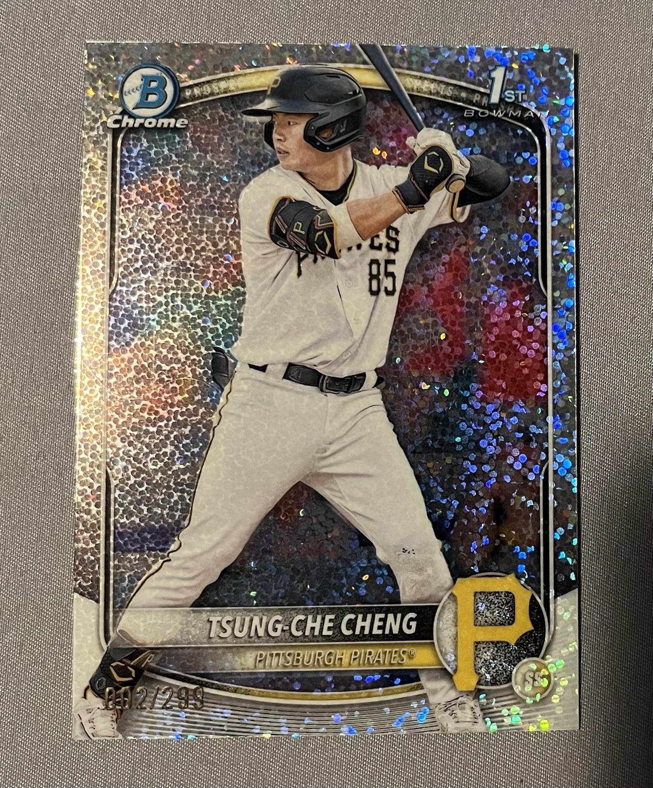 Tsung-Che Cheng 2025 Bowman Chrome Speckle Refractor 1st Prospect #BCP-95 /299