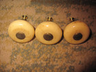 Vntg 2 Brass/Bakelite? Teardrop Drop Knob & 3 Round Brass/Bakelite? Drawer Pulls — photo 4