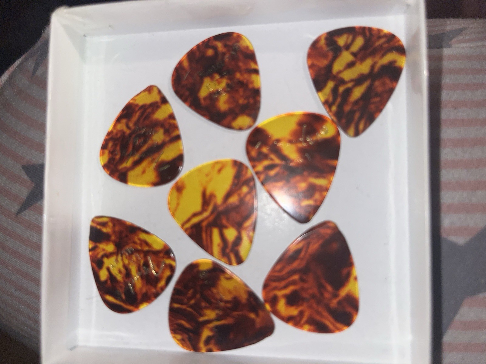 Vintage Guitar Picks-1970s Fender351 Xtra-Heavy Guitar Pick-Lot of 9
