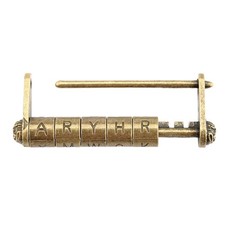 Retro Design Horizontal Opening 5 Digit Combination Lock Zinc Alloy Body