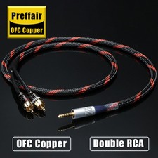 Short 4.4mm to RCA Cable for Desktop Hi-Fi Systems Audio Rigs