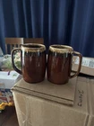 Hull Ovenproof USA Marked Brown Drip Glaze Large Mug 5" Tall 60's Vintage