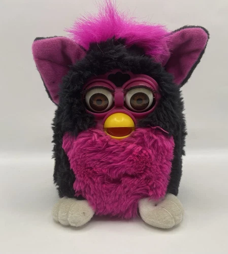 VTG Furby 1999 Tiger Hasbro Model 70-800 Juicy Grape Brown Eyes , working