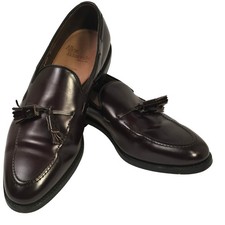 Allen Edmonds Grayson Tassel Loafers Mens 9.5 C Burgundy Dress Shoes 8297