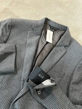 Banana Republic Tessuto Marzotto I Wool Gray Pinstripe Blazer SZ 40R Slim Fit