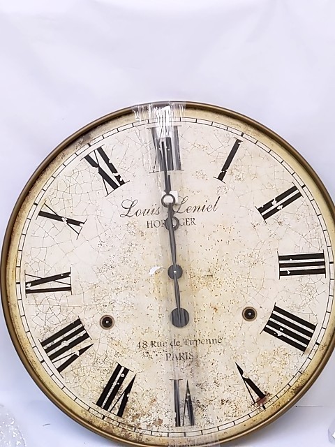 Aspire Home Accents 4783 Leniel Large Wall Clock, Golden Brown