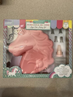 Handstand Kitchen Rainbows & Unicorns Large Cake Making Set 7 Piece REAL Baking